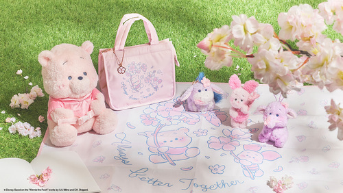 プーさんと仲間たちやディズニーキャラクターをデザインした、桜をテーマにした新コレクションが登場