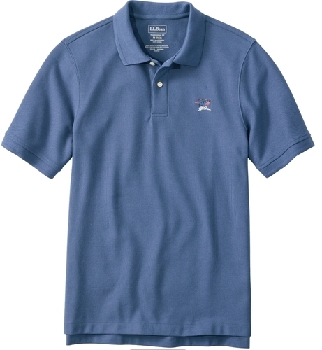 メンズダブルエルポロシャツフライ柄